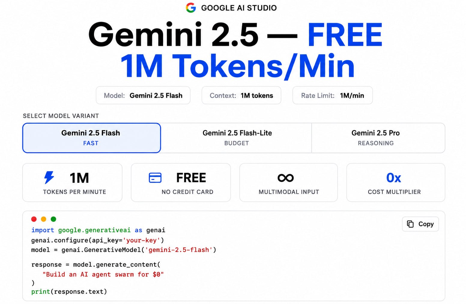 Claim FREE Google Gemini API Tokens! 💎